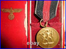 1 Oktober 1938 Bronze Medal / Ribbon / Germany Militaria Nice Item With Case