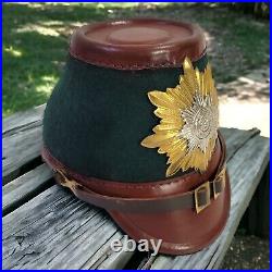 100% Genuine Leather German Police Shako WW2 Helmet Costume Gift