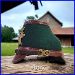 100% Genuine Leather German Police Shako WW2 Helmet Costume Gift