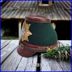 100% Genuine Leather German Police Shako WW2 Helmet Costume Gift