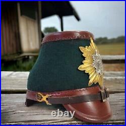 100% Genuine Leather German Police Shako WW2 Helmet Costume Gift