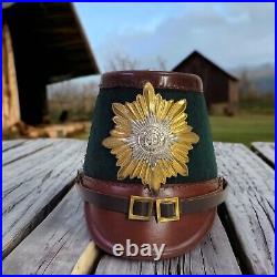 100% Genuine Leather German Police Shako WW2 Helmet Costume Gift