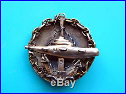 105 IMPERIAL RUSSIA NAVY OFFICERS SUBMARINE BADGE, sterling, hallmarke very rare