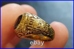 14k Yellow Gold United States Naval Academy Class Of 1925 Ring Lieut. C. F. Miller