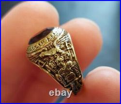 14k Yellow Gold United States Naval Academy Class Of 1925 Ring Lieut. C. F. Miller