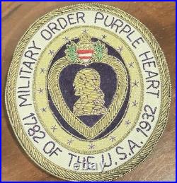 1782-1932 Military Order Purple Heart Of The USA Gold Bullion Embroidered Patch