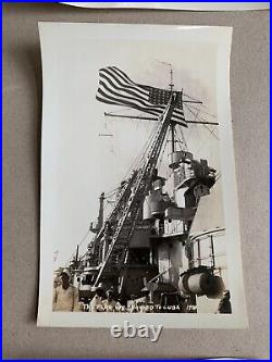 18 Photographs USN Battleship USS Mississippi Standing By Off Havana Cuba 1933