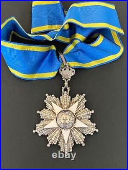 1917 Kingdom of Egypt & Sudan Order of Nile Neck Badge Medal King Fuad 2nd Class