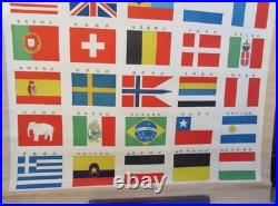1919 Imperial Japanese Flag Chart Hanging Scroll Imperial & Military Flags