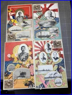 1919 Imperial Japanese Navy Grand Fleet Review Postcard Set with Warships