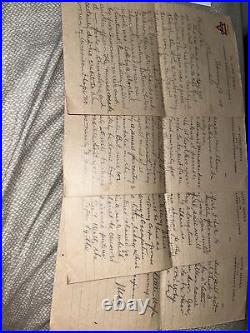 1919 Letter American Expeditionary Force Stationary Army National Guard Football