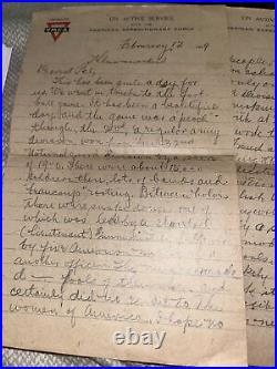 1919 Letter American Expeditionary Force Stationary Army National Guard Football