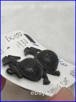 1920-1930 USMC Enlisted Insignia Service Coat PAIR B79 (Estate Militaria)