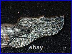 1920 30's USAAC Army Air Corps Airship Balloon Pilot Badge Wings Sterling 3