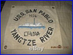 1920/30's Uss San Pablo Sand Pebbles Ship Wall Flag