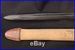 1920 Marked Pattern M1905 Bayonet (Wood Grips) & Canvas / Rawhide Scabbard