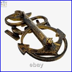 1920'S U. S. NAVY CHIEF PETTY OFFICER INSIGNIA CAP BADGE 1-3/4 x 1-1/4 SIZE