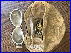 1920's / 1930s A. G Spalding Aviation Clothing pilots helmet 7-1/4 and goggles
