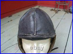1920's-30's Leather Flying Car Racing Motorcycle Aviation Pilot's helmet AirMail