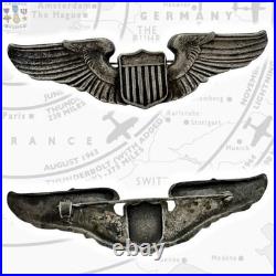 1920's Interwar Army Air Corps Pilot Wings Badge Insignia 3 Sterling C Catch