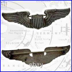 1920's Interwar U. S. Army Air Corps Pilot Wings Badge Insignia 3 Sterling