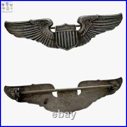 1920's Interwar U. S. Army Air Corps Pilot Wings Badge Insignia 3 Sterling