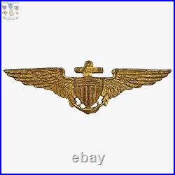 1920's Navy Aviator Wings Insignia 2-3/4 Size Pilot Badge Robbins Pattern #33