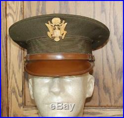 1920's ORIGINAL US ARMY OFFICER'S WOOL CAP HAT