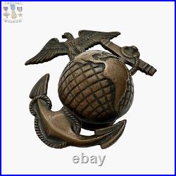 1920's U. S. Marine Corps Eagle Globe Anchor Hat Badge Insignia Usmc Ega