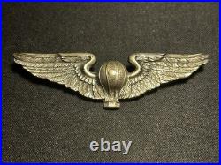 1920's US Army Air Service Aeronaut Balloon Pilot Wings W. LINK CO