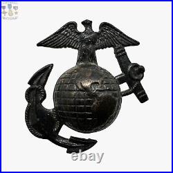 1920's Us Marine Corps Eagle Globe Anchor Hat Badge Insignia Usmc Ega Screw-back