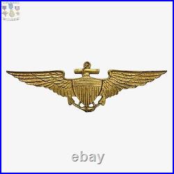 1920's Us Navy Aviator Wings 2-3/4 Size Pilot Badge Meyer Metal Shield