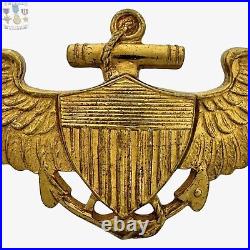 1920's Us Navy Aviator Wings 2-3/4 Size Pilot Badge Meyer Metal Shield