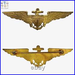 1920's Us Navy & Marine Corps Aviator Wings Insignia 2-3/4 Size Pilot Badge #22