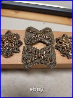 1920s-30s Army Lt Colonel Gold Bullion Sew On Artillery Insignia Uniform Removed