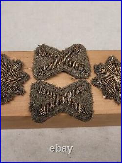 1920s-30s Army Lt Colonel Gold Bullion Sew On Artillery Insignia Uniform Removed