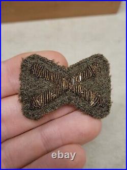 1920s-30s Army Lt Colonel Gold Bullion Sew On Artillery Insignia Uniform Removed