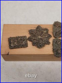 1920s-30s Army Lt Colonel Gold Bullion Sew On Artillery Insignia Uniform Removed