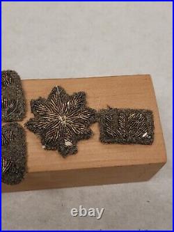 1920s-30s Army Lt Colonel Gold Bullion Sew On Artillery Insignia Uniform Removed