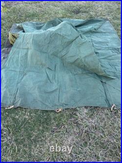 1920s 30s Suntent Luebbert Co SF Duck Canvas Umbrella Tent Pre World War 2 Army