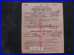 1920s FORT SILL IDENTIFICATION CARD Warden FIELD ARTILLERY SCHOOL RARE OKLAHOMA