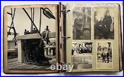 1920s Photo Album USCG PEQUOT Cable Ship Boxing Army Navy Sinclair Flappers