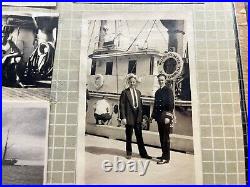 1920s Photo Album USCG PEQUOT Cable Ship Boxing Army Navy Sinclair Flappers