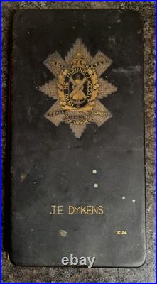 1920s The Black Watch Canadian Highland Regiment Metal Cigarette Case SCARCE