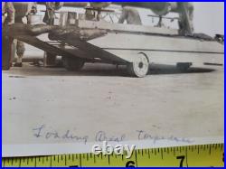 1920s US Navy NAS Coco Solo Aerial Torpedo Loading 6x8 Photo Panama CZ