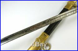 1920s US Navy Officers Presentation Dress Sword pre WWII Military, R. H. Knight