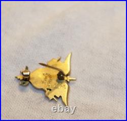 1921 14k Military Eagle Pin by Elliot Co. 3.4 Grams