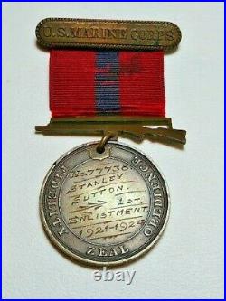 1921-1924 USMC Marine Corps GCM Good Conduct Medal Engraved Named & Numbered