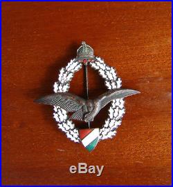 1921 post WWI pre WWII Hungarian Air Force Pilot Observer Badge Aviator Airman