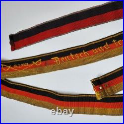 1922 German Studentika belts Deutsch & treu sash + black-red, Weimar